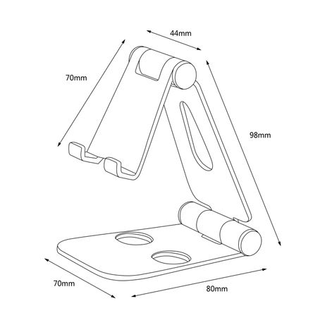 AISENS Soporte De Sobremesa Tamaño M Ajustable (2 Pivotes) Para Movil / Tablet, Plata - Imagen 8 de 8 AISENS Soporte De Sobremesa Tamaño M Ajustable (2 Pivotes) Para Movil / Tablet, Plata - Imagen 8 de 8