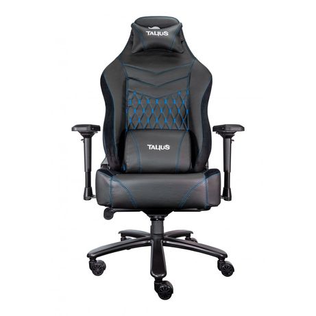 SILLA GAMER TALIUS MAMUT NEGRA/AZUL 4D, FROG, BASE METAL, RUEDAS NYLON, SOPORTA HASTA 170KG - Imagen 2 de 8 SILLA GAMER TALIUS MAMUT NEGRA/AZUL 4D, FROG, BASE METAL, RUEDAS NYLON, SOPORTA HASTA 170KG - Imagen 2 de 8