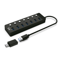 Miniatura 1 de EWENT Hub usb-usb-c 7 ptos interruptor c/alimen.