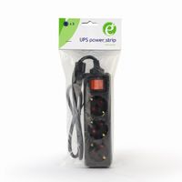 Miniatura 4 de REGLETA SAI GEMBIRD 3 SCHUKO INTER CON FUSIBLE 10 A ENC C14 CABLE 0 6 M NEGRO