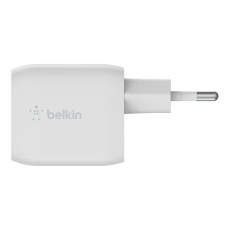 CARGADOR DOMESTICO BELKIN WCH011VFWH DOBLE USB-C GAN BOOST CHARGE PRO 45w (25w+20w) - Imagen 5 de 6 CARGADOR DOMESTICO BELKIN WCH011VFWH DOBLE USB-C GAN BOOST CHARGE PRO 45w (25w+20w) - Imagen 5 de 6