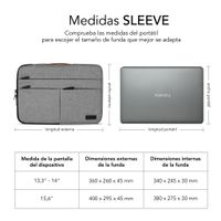 Miniatura 8 de AIR PADDING 360 SLEEVE 13,3-14" LIGHT GREY