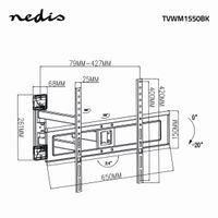 Miniatura 7 de SOPORTE NEDIS TVWM1550BK 37-70" PARED