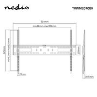 Miniatura 10 de SOPORTE NEDIS TVWM2070BK 60-100" PARED