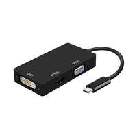 Miniatura 1 de ADAPTADOR AISENS USB 3.1 TIPO-C MACHO A SVGA DVI HDMI 4K HEMBRA 15CM NEGRO A109-0343