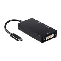 Miniatura 3 de ADAPTADOR AISENS USB 3.1 TIPO-C MACHO A SVGA DVI HDMI 4K HEMBRA 15CM NEGRO A109-0343