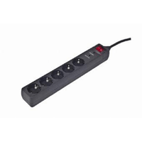 Miniatura 1 de PROTECTOR CONTRA SOBRETENSIONES GEMBIRD 5 ENCHUFES 4 5 M NEGRO