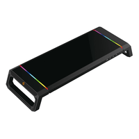 Miniatura 1 de SOPORTE SOBREMESA GAMING CONCEPTRONIC PARA MONITOR ERGONOMICO HUB USB 2.0 LUZ RGB