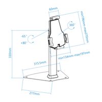 Miniatura 11 de Tooq Soporte Sobremesa Profesional Tablet Antirrob
