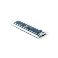 Miniatura 1 de CAJA SSD TOOQ M.2 TQE-2200 USB3.1 GEN NGFF/NVME TRANSPARENTE RGB USB-C