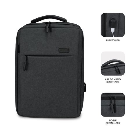 MOCHILA PORTATIL 15,6´´ SUBBLIM GREY - Imagen 3 de 7 MOCHILA PORTATIL 15,6´´ SUBBLIM GREY - Imagen 3 de 7