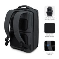 Miniatura 4 de MOCHILA PORTATIL 15,6´´ SUBBLIM GREY