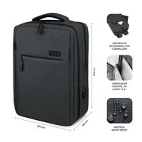 Miniatura 5 de MOCHILA PORTATIL 15,6´´ SUBBLIM GREY