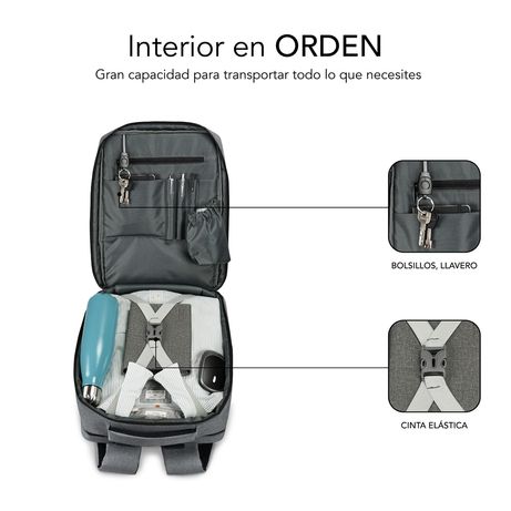 MOCHILA PORTATIL 15,6´´ SUBBLIM GREY - Imagen 7 de 7 MOCHILA PORTATIL 15,6´´ SUBBLIM GREY - Imagen 7 de 7
