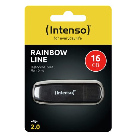 MEMORIA 16 GB REMOVIBLE INTENSO USB 2.0 RAINBOW LINE NEGRO - Imagen 4 de 4 MEMORIA 16 GB REMOVIBLE INTENSO USB 2.0 RAINBOW LINE NEGRO - Imagen 4 de 4