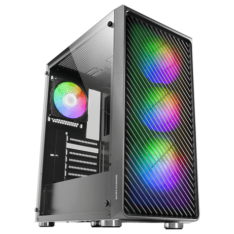 CAJA ATX SEMITORRE MARS GAMING MC-F BLACK FRONTAL METAL MESH 3 VENTILADORES ARGB 120mm +1 TRASERO LATERAL DE CRISTAL TEMPLADO SIN FUENTE DE ALIMENTACI - Imagen 1 de 1 CAJA ATX SEMITORRE MARS GAMING MC-F BLACK FRONTAL METAL MESH 3 VENTILADORES ARGB 120mm +1 TRASERO LATERAL DE CRISTAL TEMPLADO SIN FUENTE DE ALIMENTACI - Imagen 1 de 1