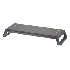 STAND DE SOBREMESA PARA 1 PANTALLAS MARS GAMING MGS-ONE BLACK AJUSTABLE A 3 TAMA¥OS PUERTO USB 2.0 E
