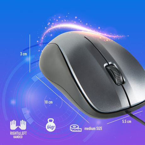 MOUSE NGS CREW GRAY CON CABLE DE 1200 DPI - Imagen 9 de 9 MOUSE NGS CREW GRAY CON CABLE DE 1200 DPI - Imagen 9 de 9