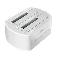 Miniatura 1 de ESTACION DOCKING AISENS DOBLE ASDS-D02W SATA 2.5 3.5 A USB 3.0 3.1 GEN1 CLONE