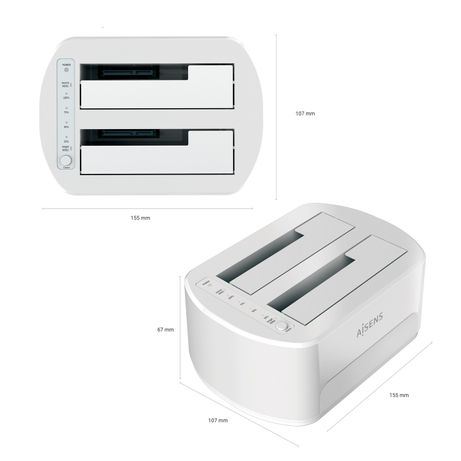 ESTACION DOCKING AISENS DOBLE ASDS-D02W SATA 2.5 3.5 A USB 3.0 3.1 GEN1 CLONE - Imagen 5 de 7 ESTACION DOCKING AISENS DOBLE ASDS-D02W SATA 2.5 3.5 A USB 3.0 3.1 GEN1 CLONE - Imagen 5 de 7