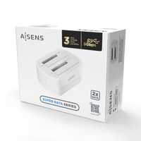 Miniatura 6 de ESTACION DOCKING AISENS DOBLE ASDS-D02W SATA 2.5 3.5 A USB 3.0 3.1 GEN1 CLONE