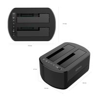 Miniatura 5 de ESTACION DOCKING AISENS DOBLE ASDS-D03B SATA 2.5 3.5 A USB 3.0 3.1 GEN1 CLONE