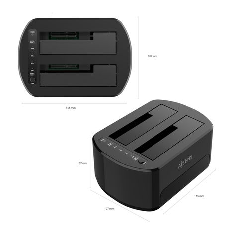 ESTACION DOCKING AISENS DOBLE ASDS-D03B SATA 2.5 3.5 A USB 3.0 3.1 GEN1 CLONE - Imagen 5 de 7 ESTACION DOCKING AISENS DOBLE ASDS-D03B SATA 2.5 3.5 A USB 3.0 3.1 GEN1 CLONE - Imagen 5 de 7