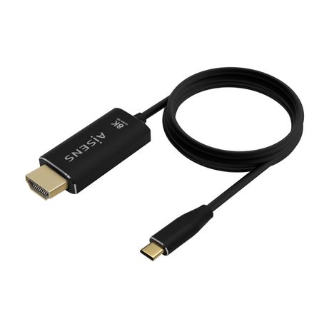 AISENS Cable Conversor Aluminio USB-C A HDMI 2.1 8k@60Hz, USB-C/M-HDMI/M, Negro, 2.0m - Imagen 3 de 5 AISENS Cable Conversor Aluminio USB-C A HDMI 2.1 8k@60Hz, USB-C/M-HDMI/M, Negro, 2.0m - Imagen 3 de 5