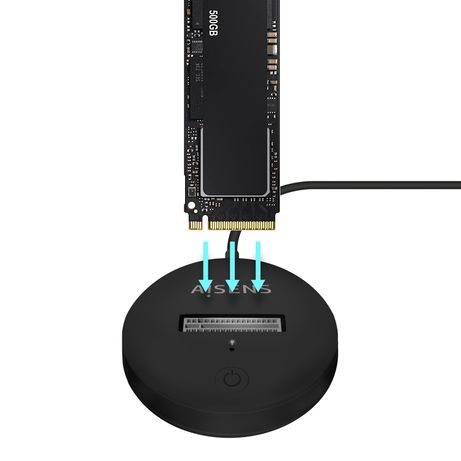 AISENS USB-C Dock M.2 (NGFF) ASUC-M2D013-BK SATA/NVMe A USB3.1 Gen2, Negra - Imagen 4 de 6 AISENS USB-C Dock M.2 (NGFF) ASUC-M2D013-BK SATA/NVMe A USB3.1 Gen2, Negra - Imagen 4 de 6