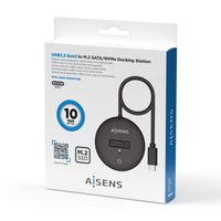 Miniatura 5 de AISENS USB-C Dock M.2 (NGFF) ASUC-M2D013-BK SATA/NVMe A USB3.1 Gen2, Negra